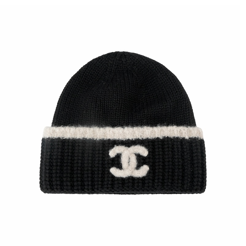 

CHANEL Кашемировая шапка унисекс черная, Black