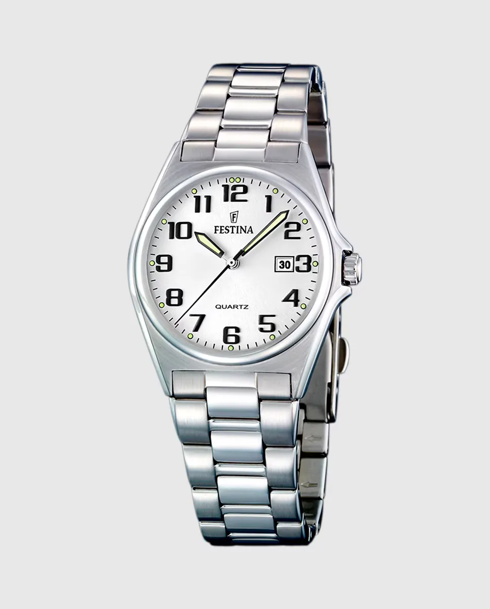 

Женские часы F16375/9 Acero Classico из серебристой стали Festina, серебрянный