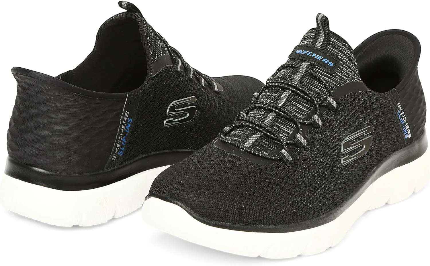 Мужские кроссовки Skechers Summits - высокие слипоны, черный — фото 4