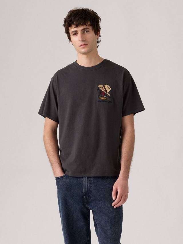 

Хлопковая винтажная футболка с коротким рукавом и принтом Levi's