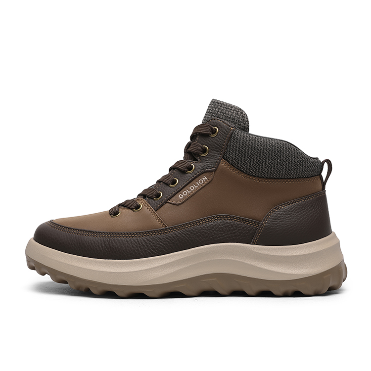 

Мужские повседневные туфли с высоким берцем, увеличивающие рост и сохраняющие тепло GOLDLION, Earth Yellow/Brown