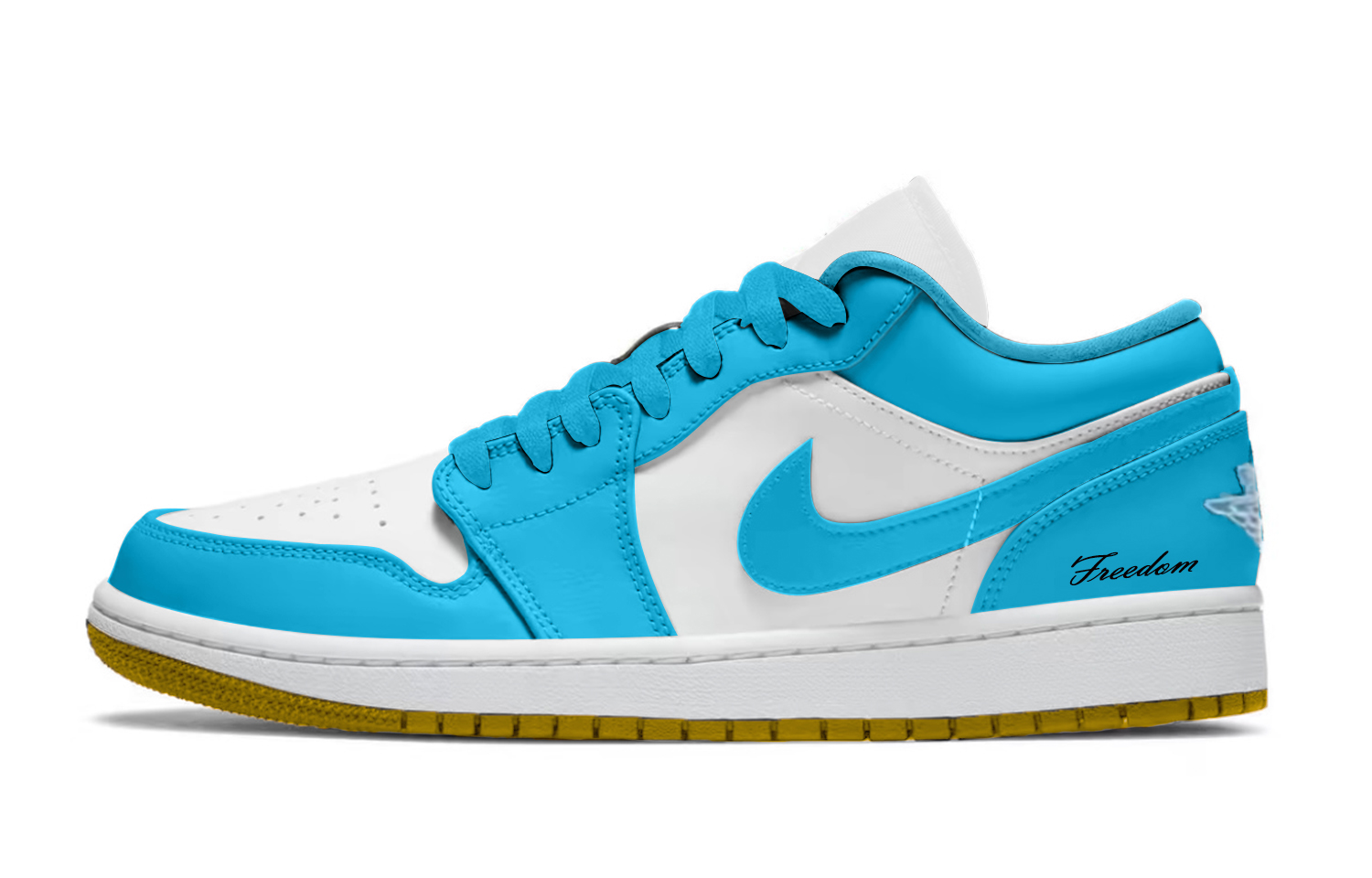 

Jordan Кроссовки Air 1 Star Scar Abrasion Resistant Low top Vintage Basketball Unisex Sky Blue