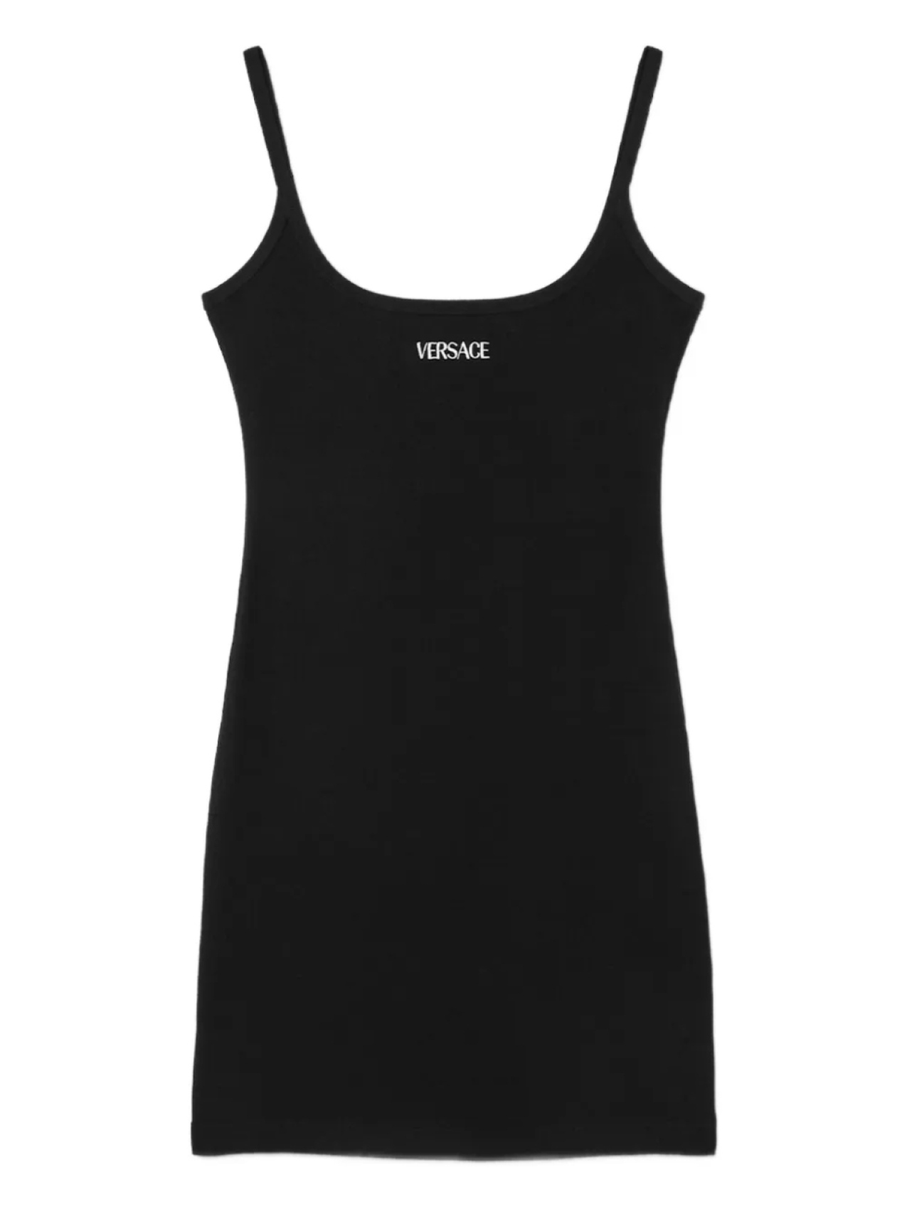 

Versace платье с вышитым логотипом, черный