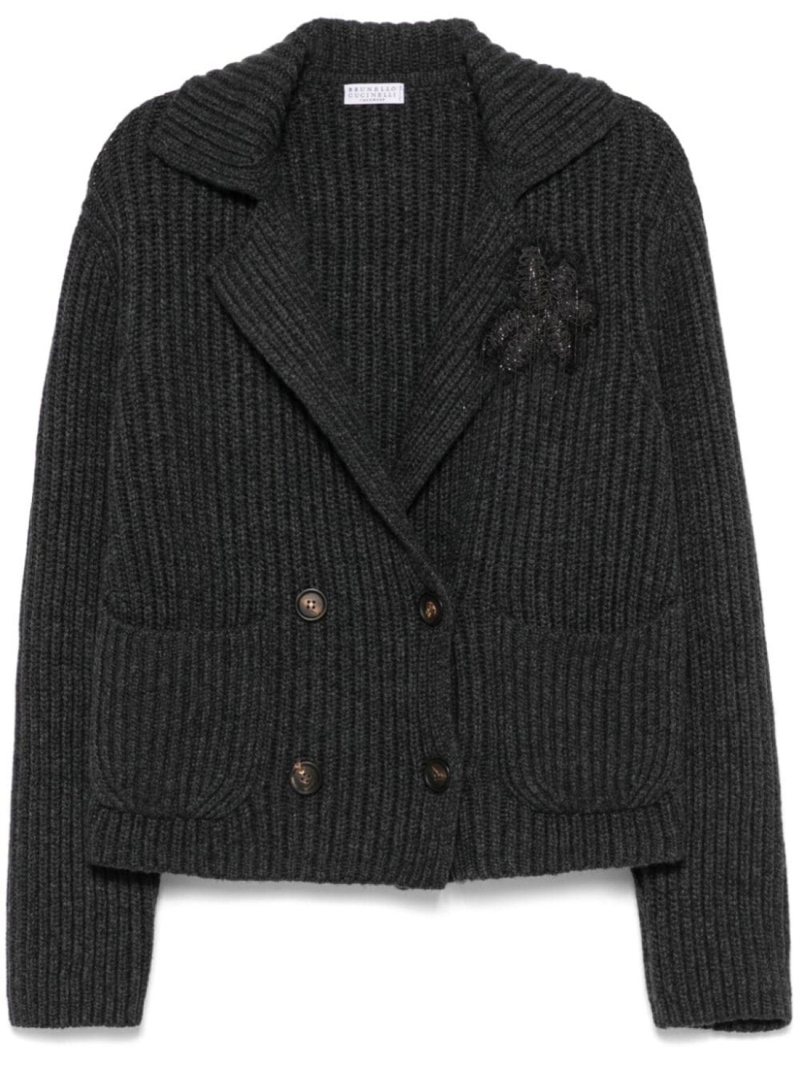 

Кардиган с декором Monili Brunello Cucinelli, серый