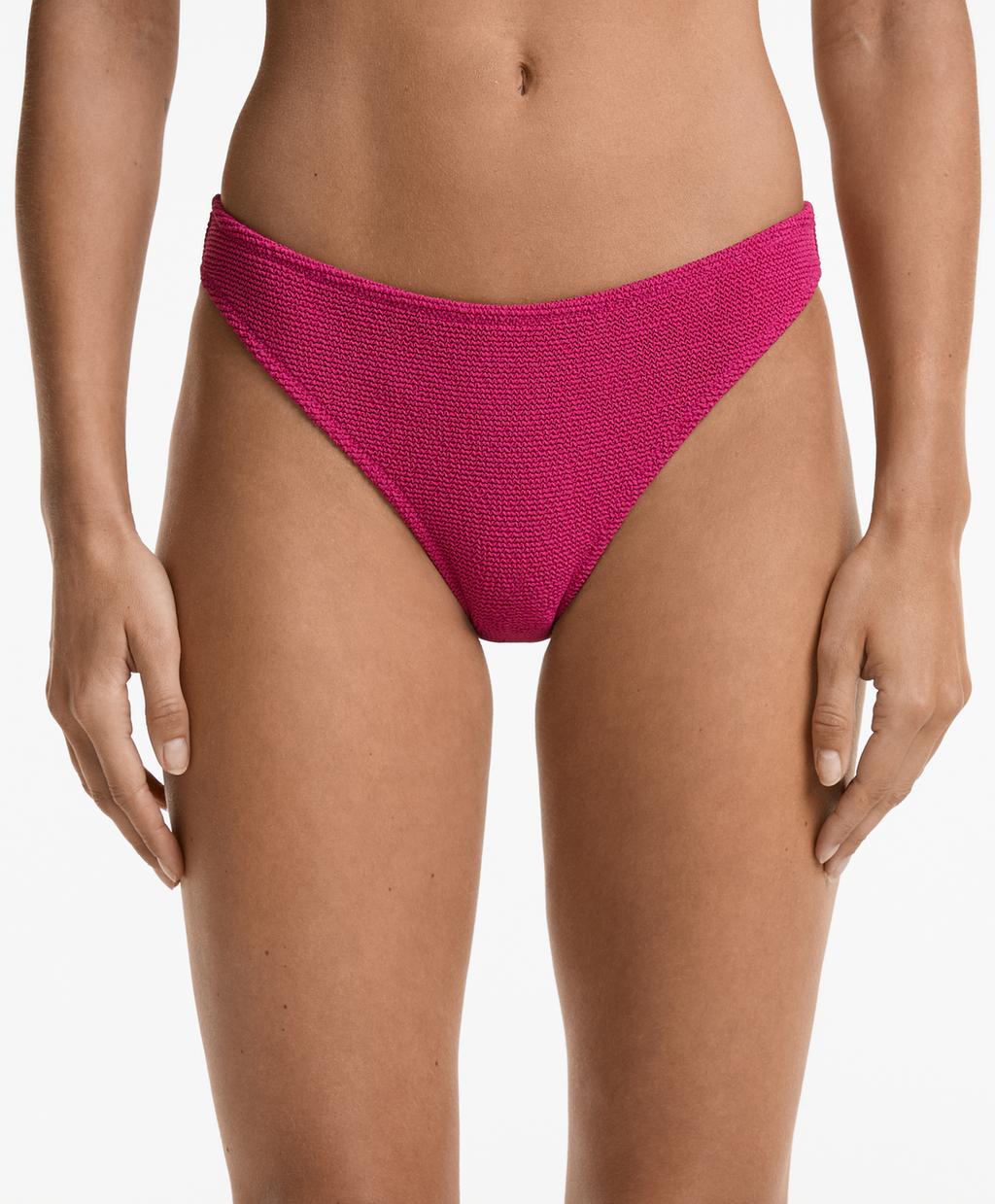 

Классические трусы-бикини с морщинками Oysho, цвет Fuchsia