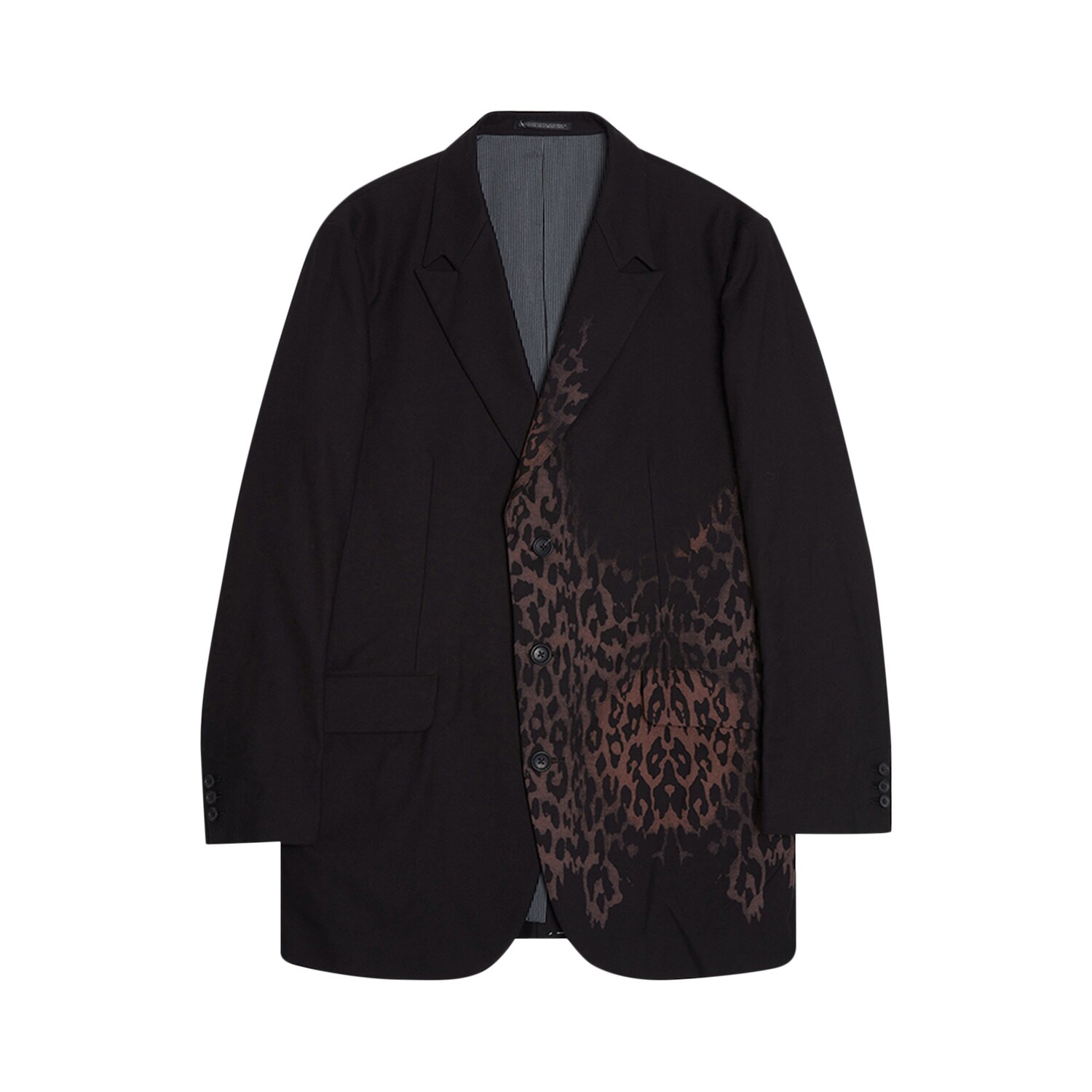 

Леопардовая куртка Yohji Yamamoto Pour Homme, цвет Черный