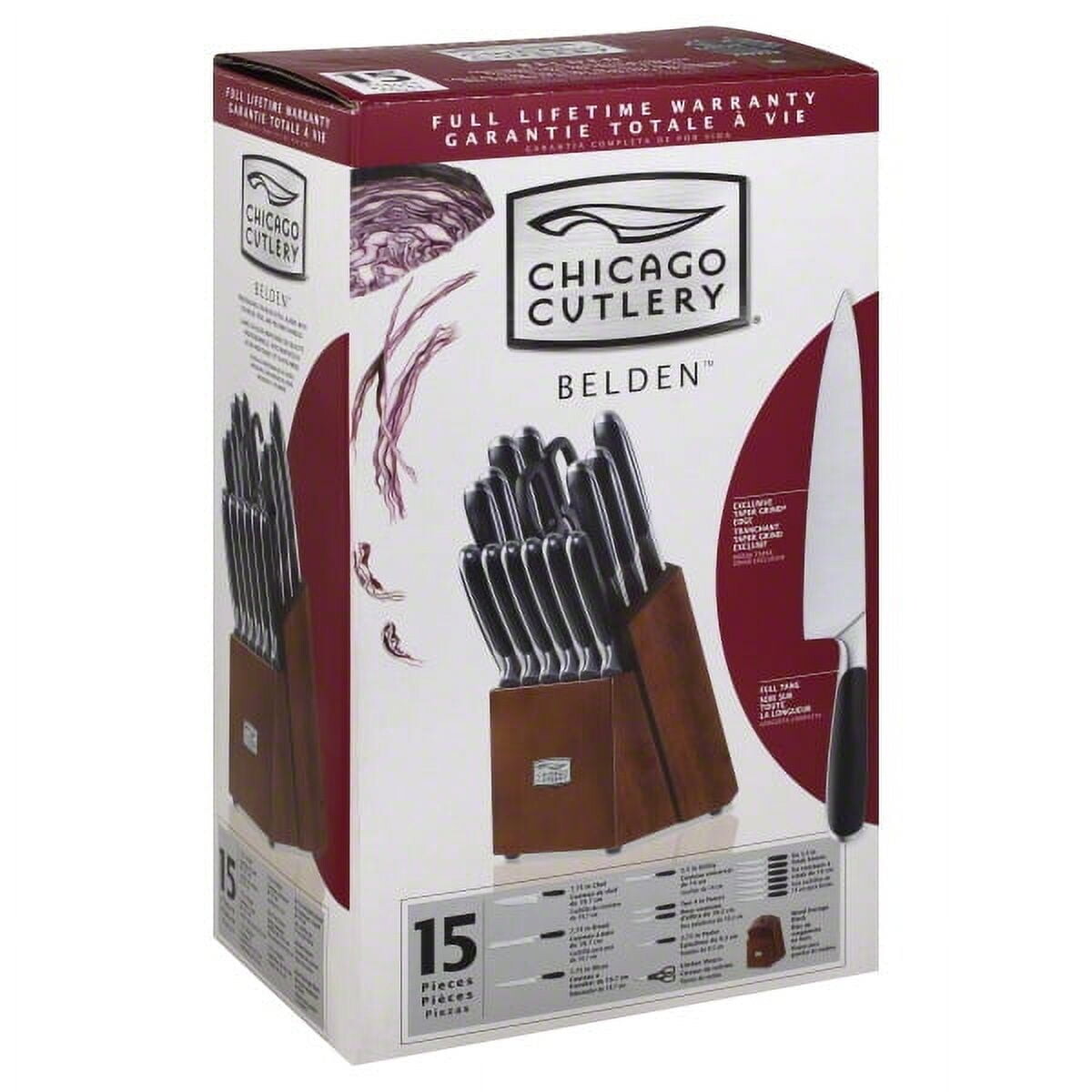 

Набор кухонных ножей Chicago Cutlery Belden 15 предметов, коричневый