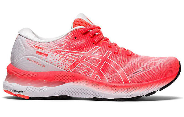 Кроссовки гель нимбус 23 Asics, красный — фото 2