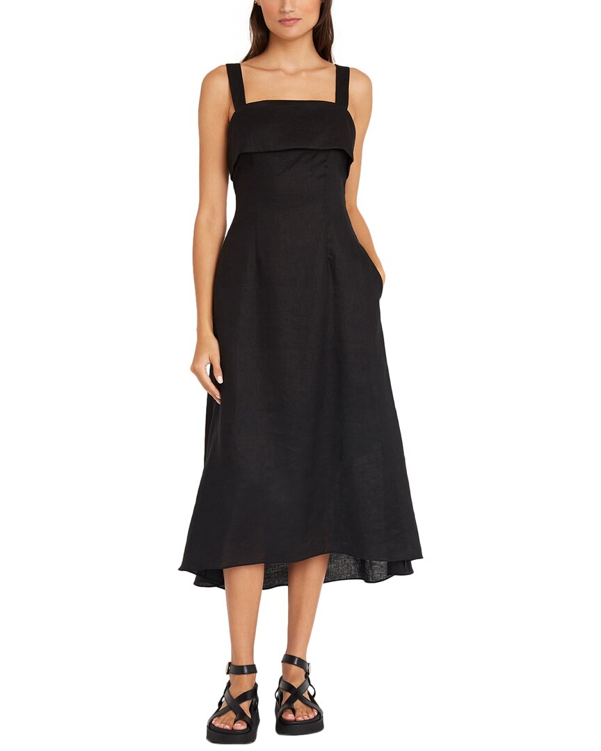 

Luxely Linen Midi Dress, серый