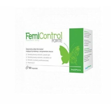 

Femicontrol Forte 60 капсул при недержании мочи, мочевыводящих путях, соевый экстракт семян тыквы Deep Pharma