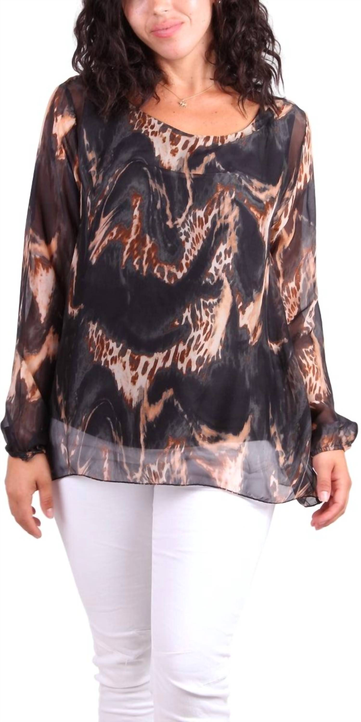 

Равена Блузка в черном цвете GIGI MODA