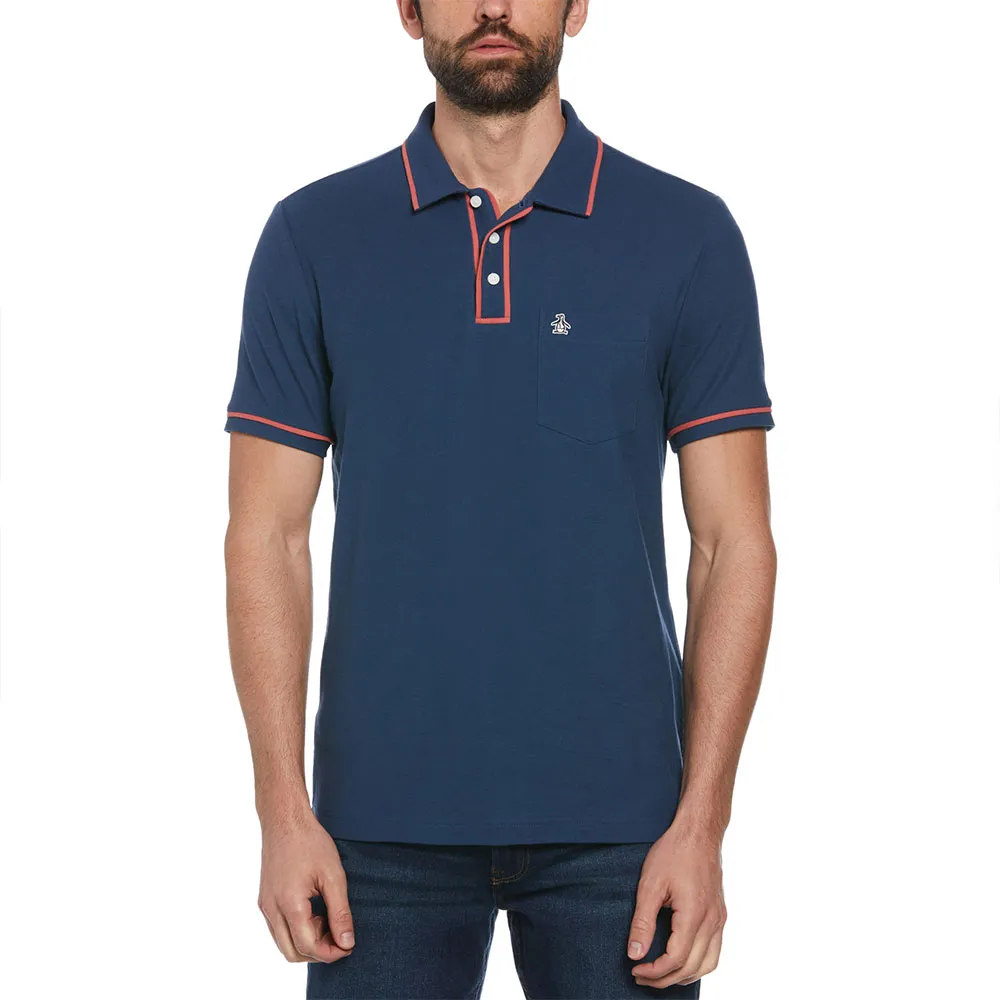 

Поло Original Penguin Earl Organic Pique Sticker Pete, синий