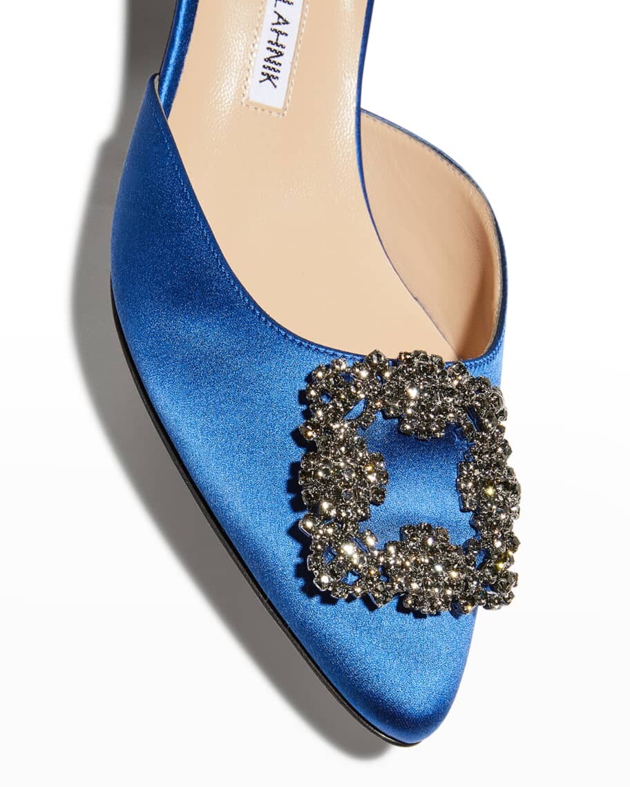 Туфли-лодочки Hangisi с ремешком на пятке и пряжкой с кристаллами Manolo Blahnik — фото 4