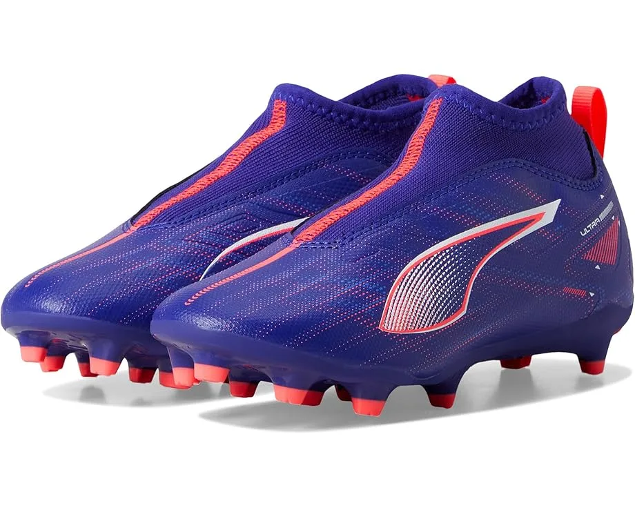 Кроссовки PUMA Kids Ultra Match Laceless Firm Artificial Ground (Little Kid/Big Kid), Lapis Lazuli/PUMA White/Sunset Glow