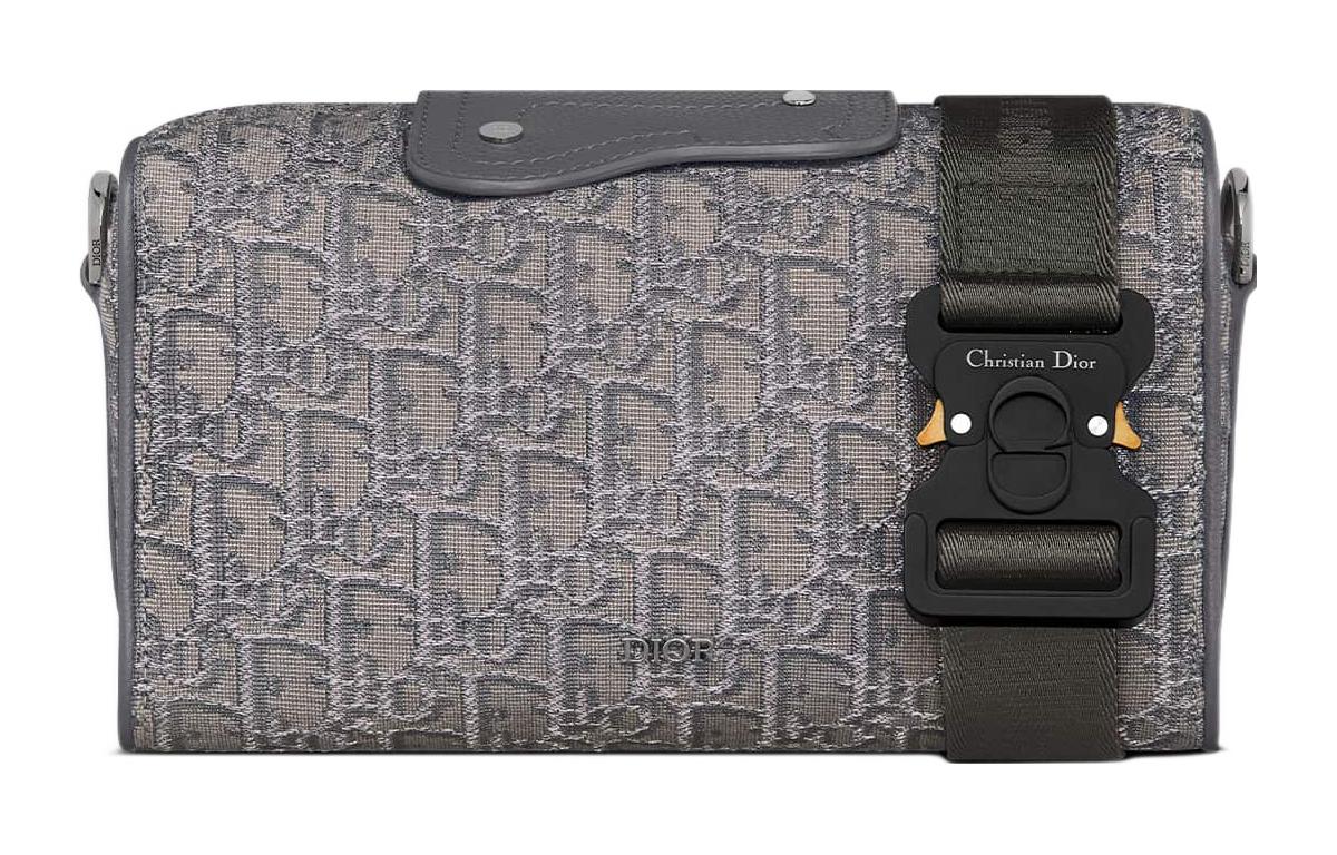 

Сумка через плечо, кроссбоди lingot oblique с вышитым монограммным принтом по всей поверхности, мужская, цвет metal gray DIOR