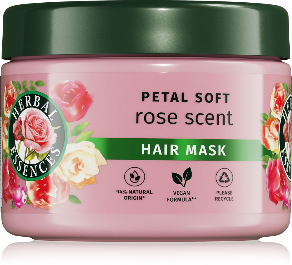 

Мягкая питательная маска с ароматом лепестков роз для сухих волос Herbal Essences, 300 мл