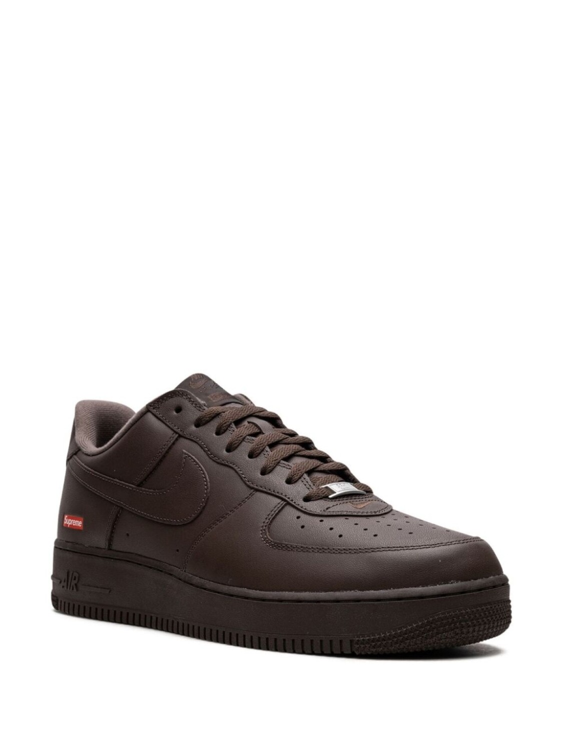 Nike кроссовки Air Force 1 Brown из коллаборации с Supreme, коричневый — фото 2