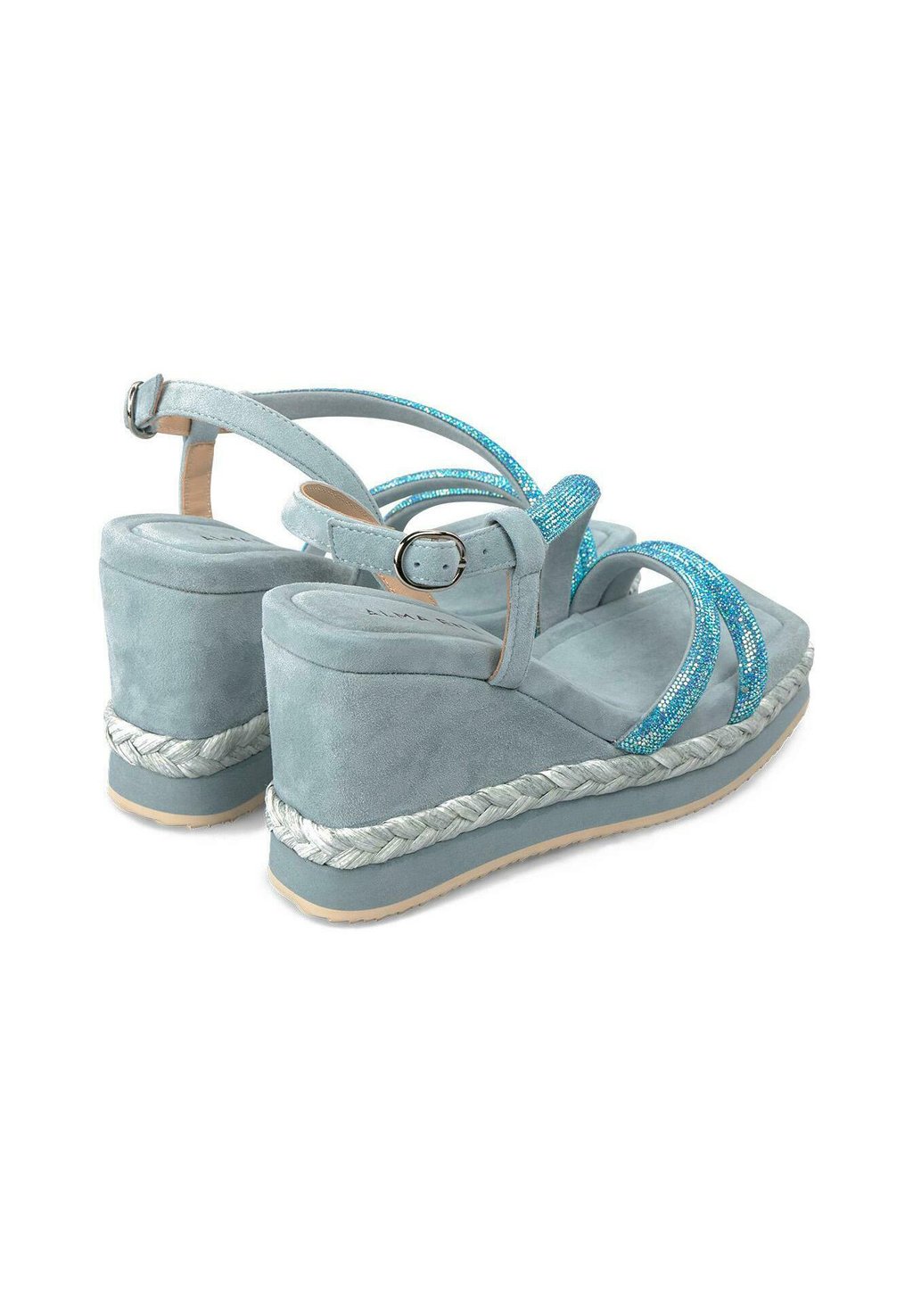 Босоножки на танкетке CON CIERRE HEBILLA - High heeled sandals Alma en Pena, цвет Azul Jaspeado — фото 4