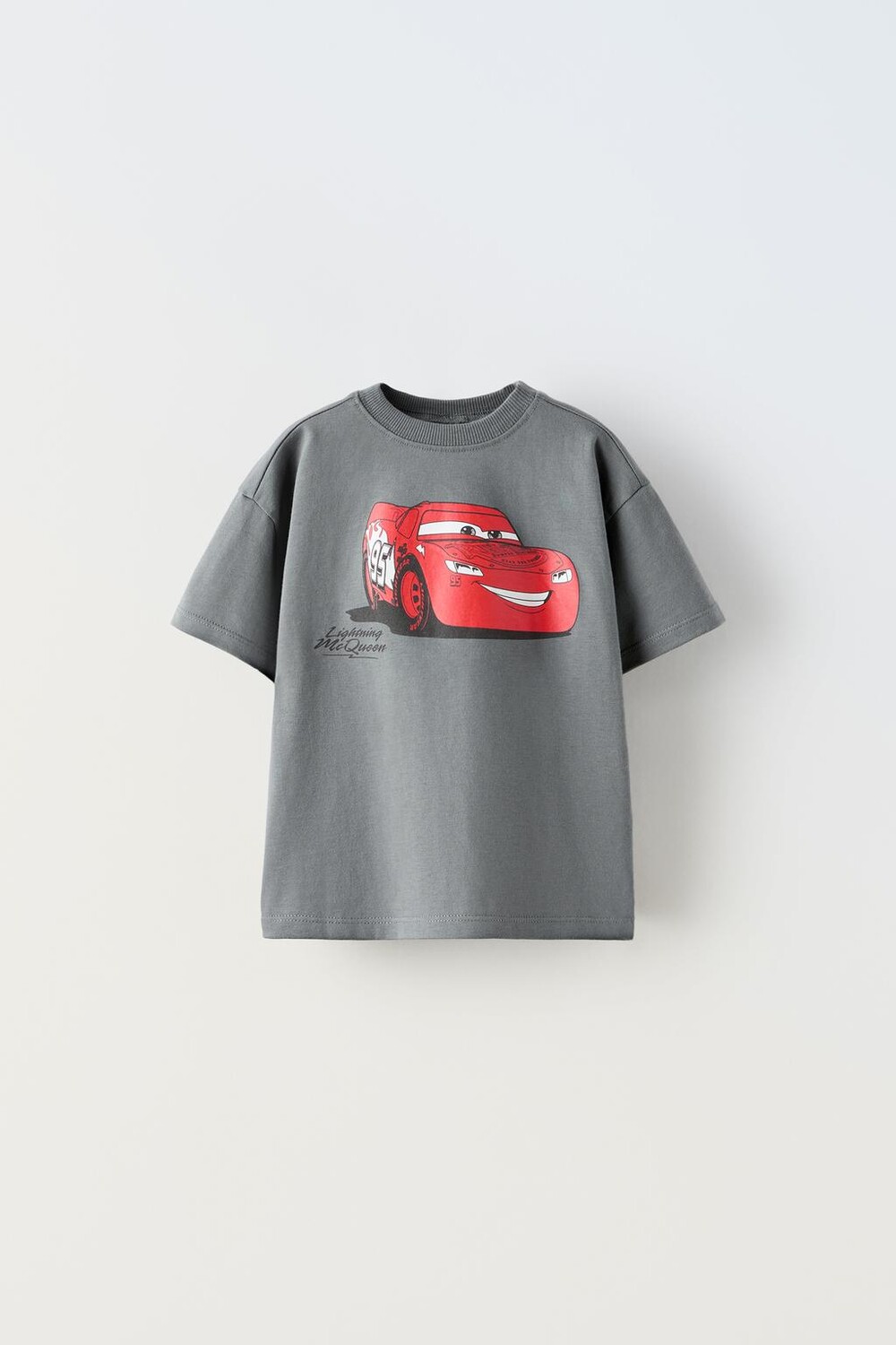 

Футболка тачки молния маккуин disney ZARA, темно-серый