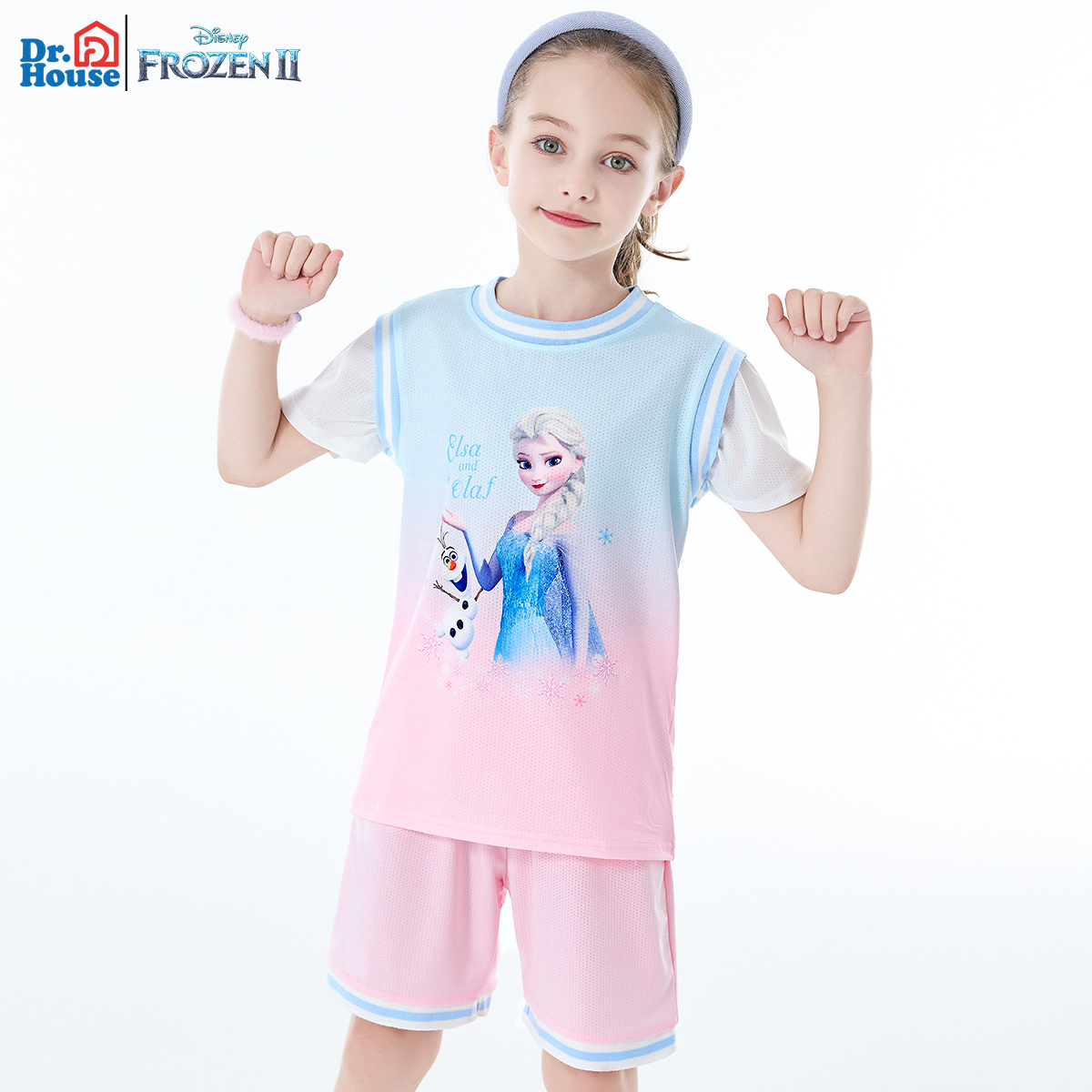 Disney Повседневная спортивная одежда blue pink gradient для детей 3-7 лет — фото 3