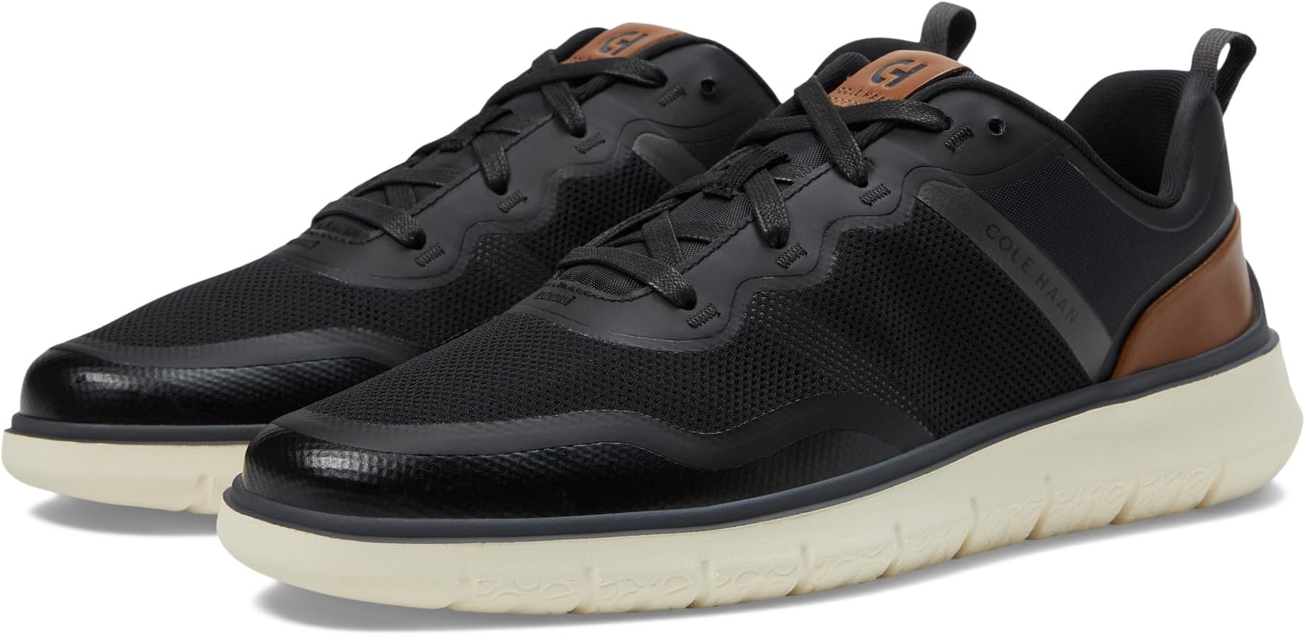 

Кроссовки Cole Haan Generation Zerogrand Textured Sneakers, Black/British Tan/Ivory