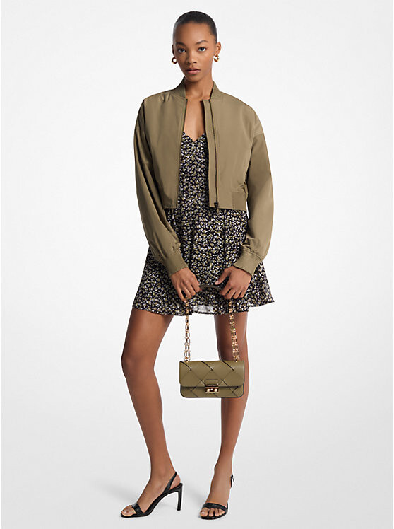 

Укороченная куртка-бомбер Michael Kors, зеленый