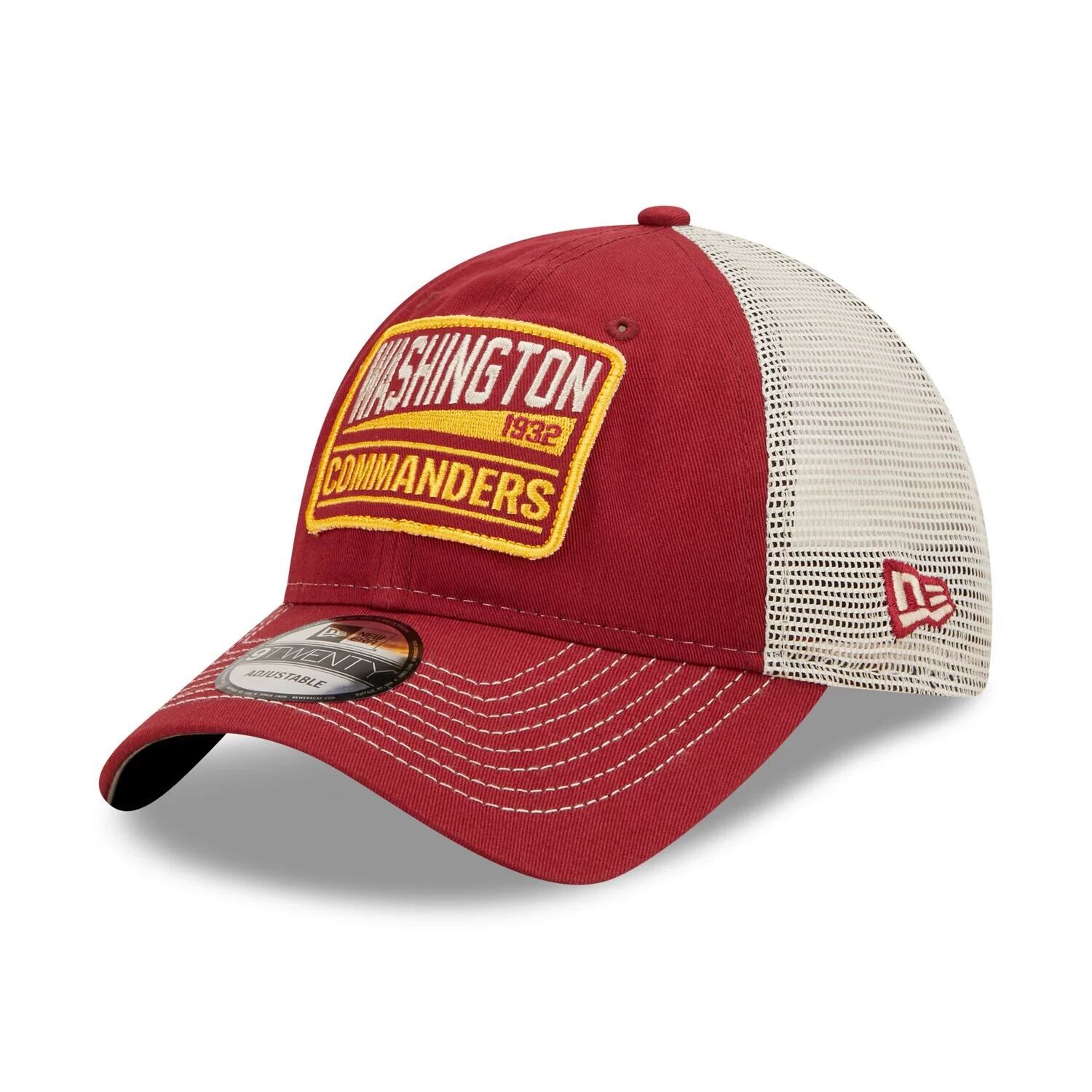 

Мужская кепка New Era бордового/натурального цвета Washington Commanders Devoted Trucker 9TWENTY Snapback
