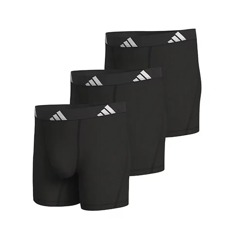 Набор из трех боксеров, разных оттенков Adidas, черный