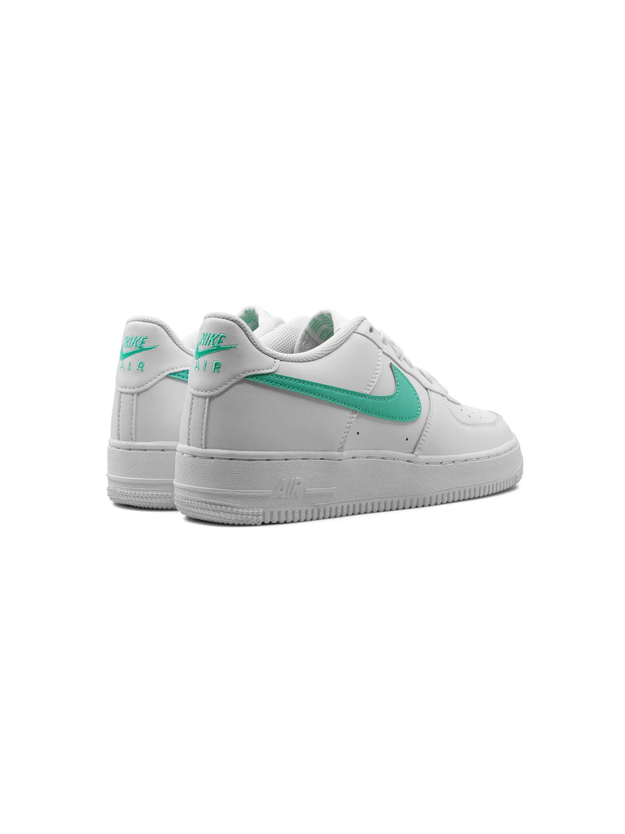 Кроссовки Air Force 1 Low Summit White/Emerald Rise Nike Kids, белый — фото 3