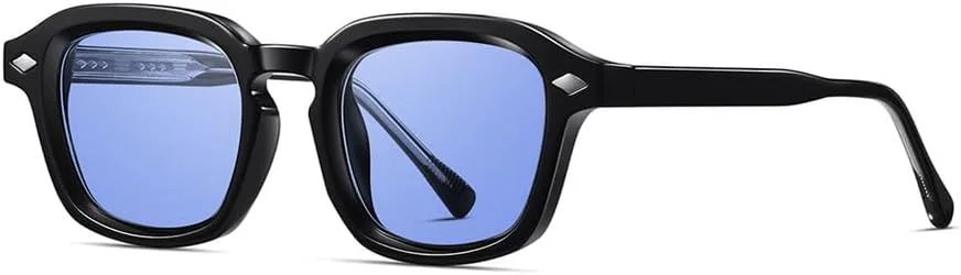 

Солнцезащитные очки UV400 - маленькая оправа в стиле панк с заклепками, для женщин и мужчин, для бега и занятий спортом на открытом воздухе UYPTK, Black Blue