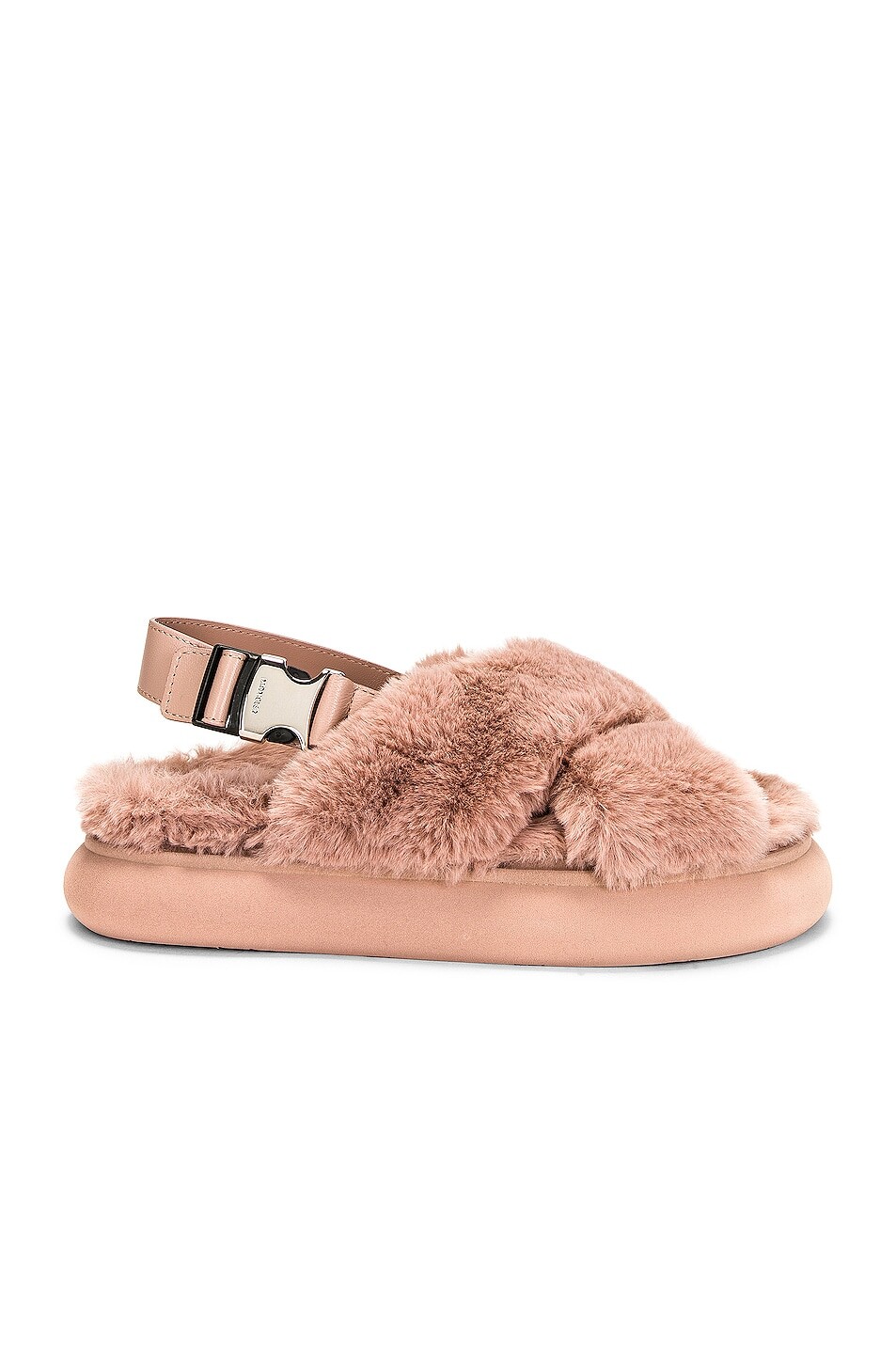 

Сандалии Moncler Solarisse Fur, розовый