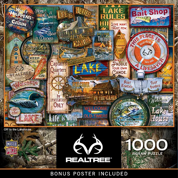 

Шедевры Realtree - Пазл "В дом у озера" из 1000 деталей Masterpieces Puzzles, multicolor