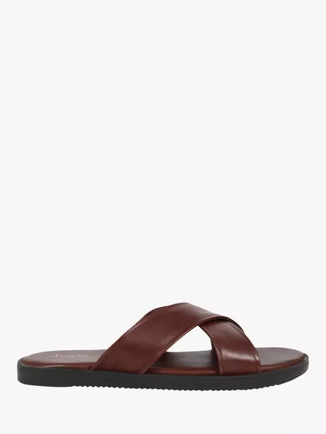 Кожаные сандалии-шлепанцы Whitehaven, черные Jones Bootmaker, Dark Brown