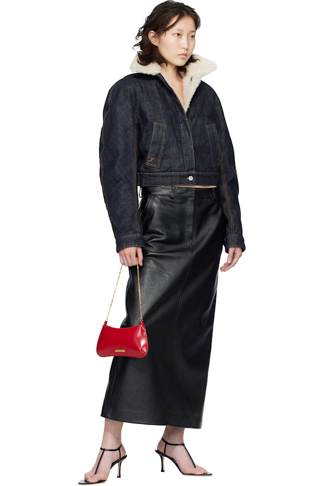 Jacquemus Красная сумка "the small bisou chaine" — фото 4