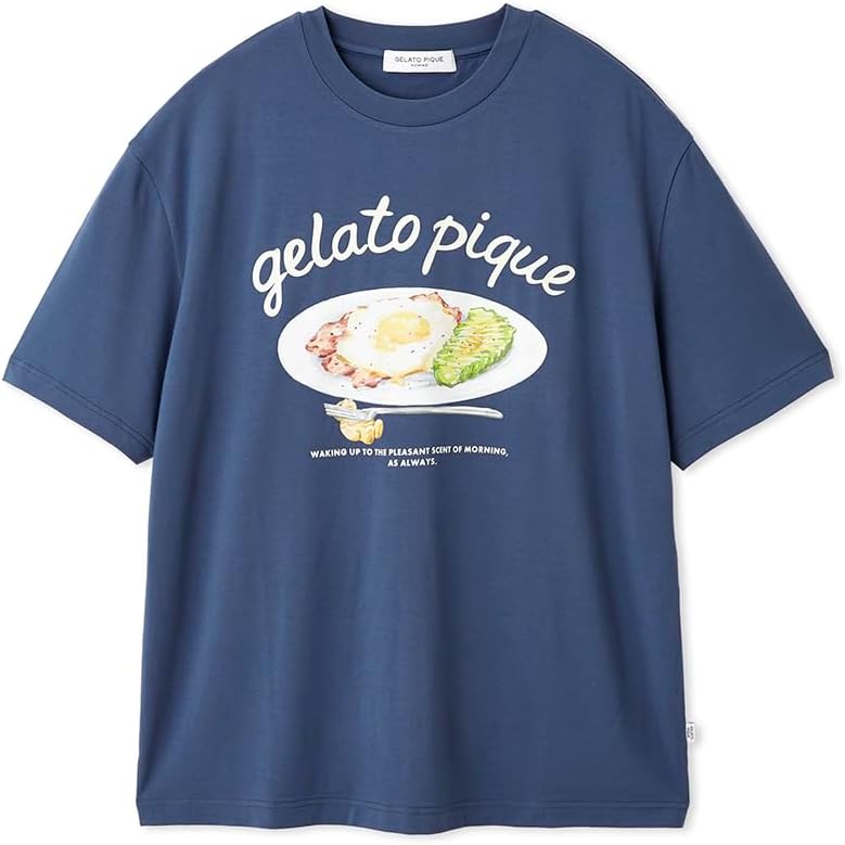 

Мужская футболка Gelato Pique PHCT254931 Sunny Side Egg One-Point, темно-синий