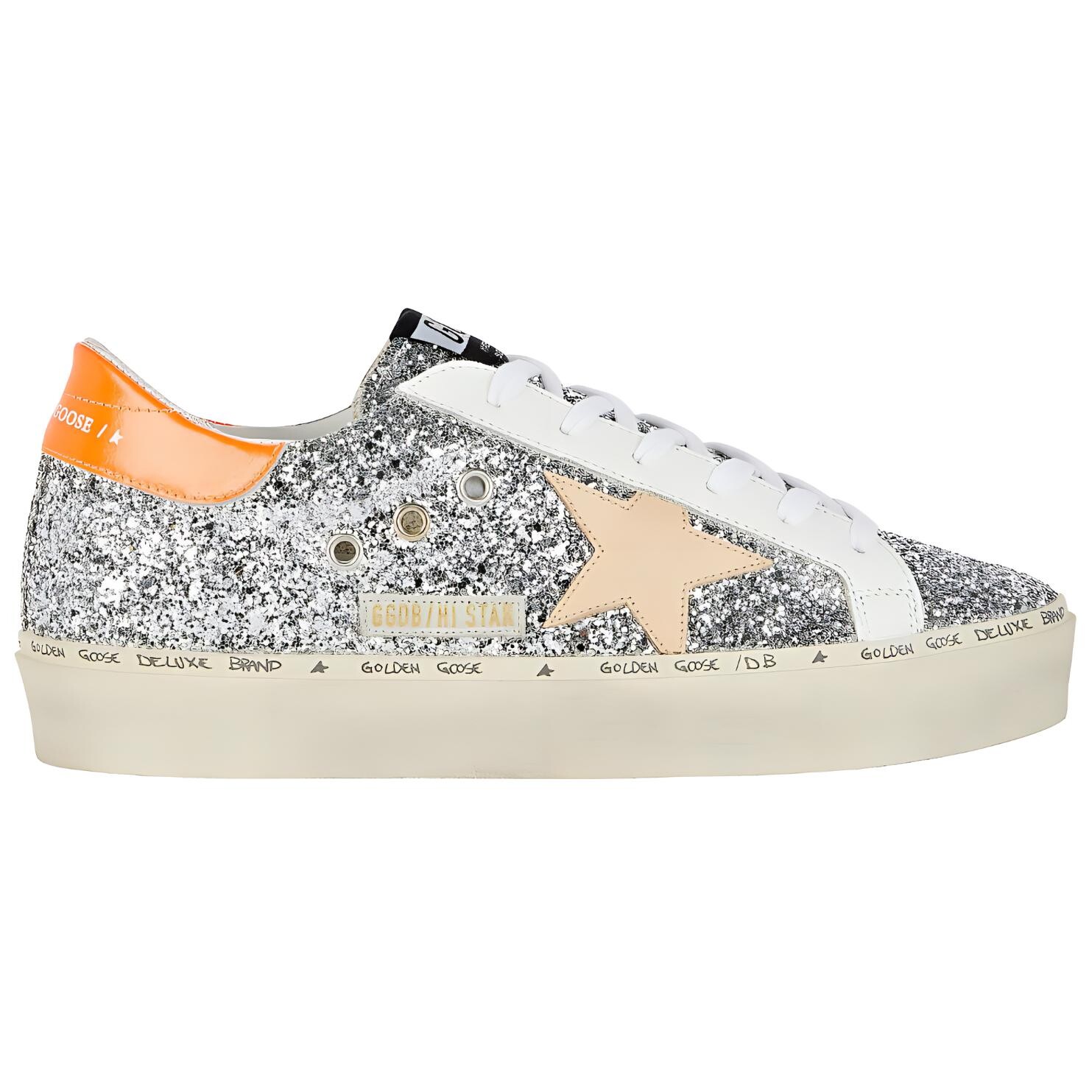 Кроссовки Golden Goose Skateboarding Shoes Women's Low-top Silver, серебряный — фото 2
