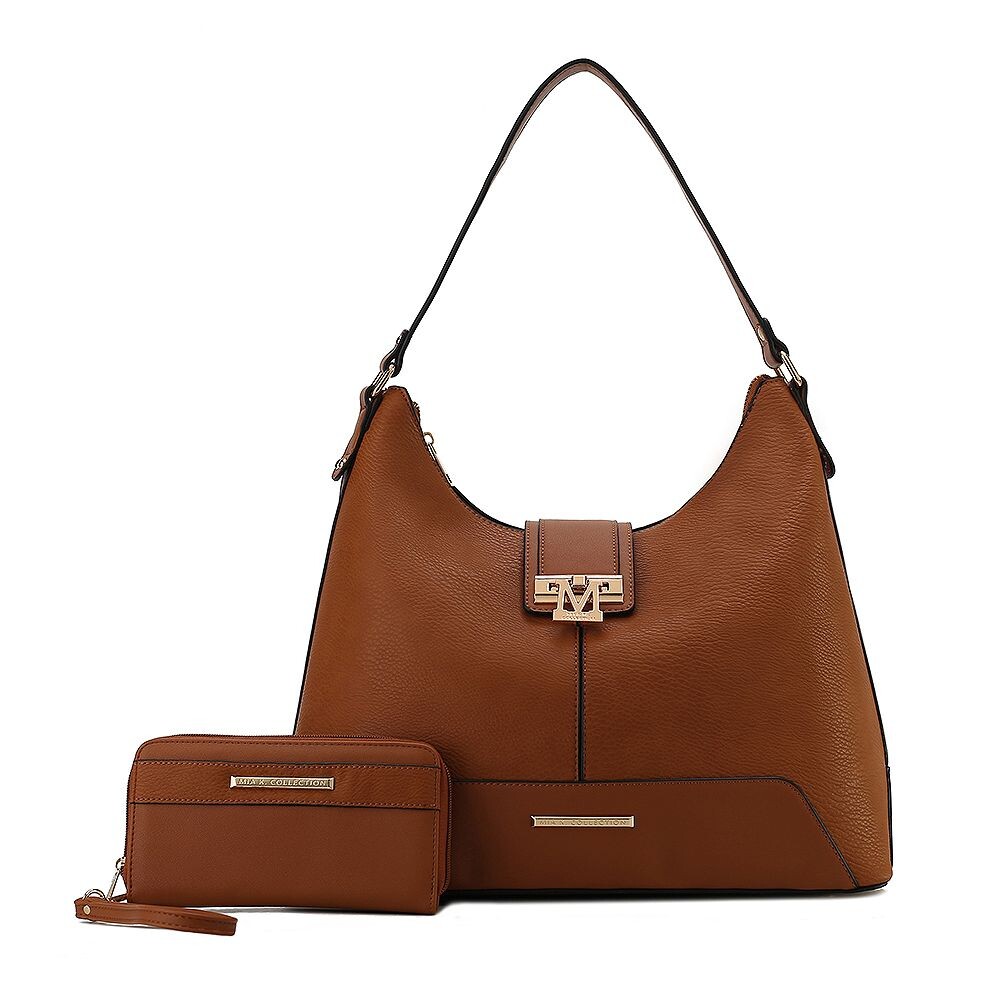 

MKF Collection Graciela Женская сумка-хобо из веганской кожи от Mia k — 2 предмета, цвет Cognac