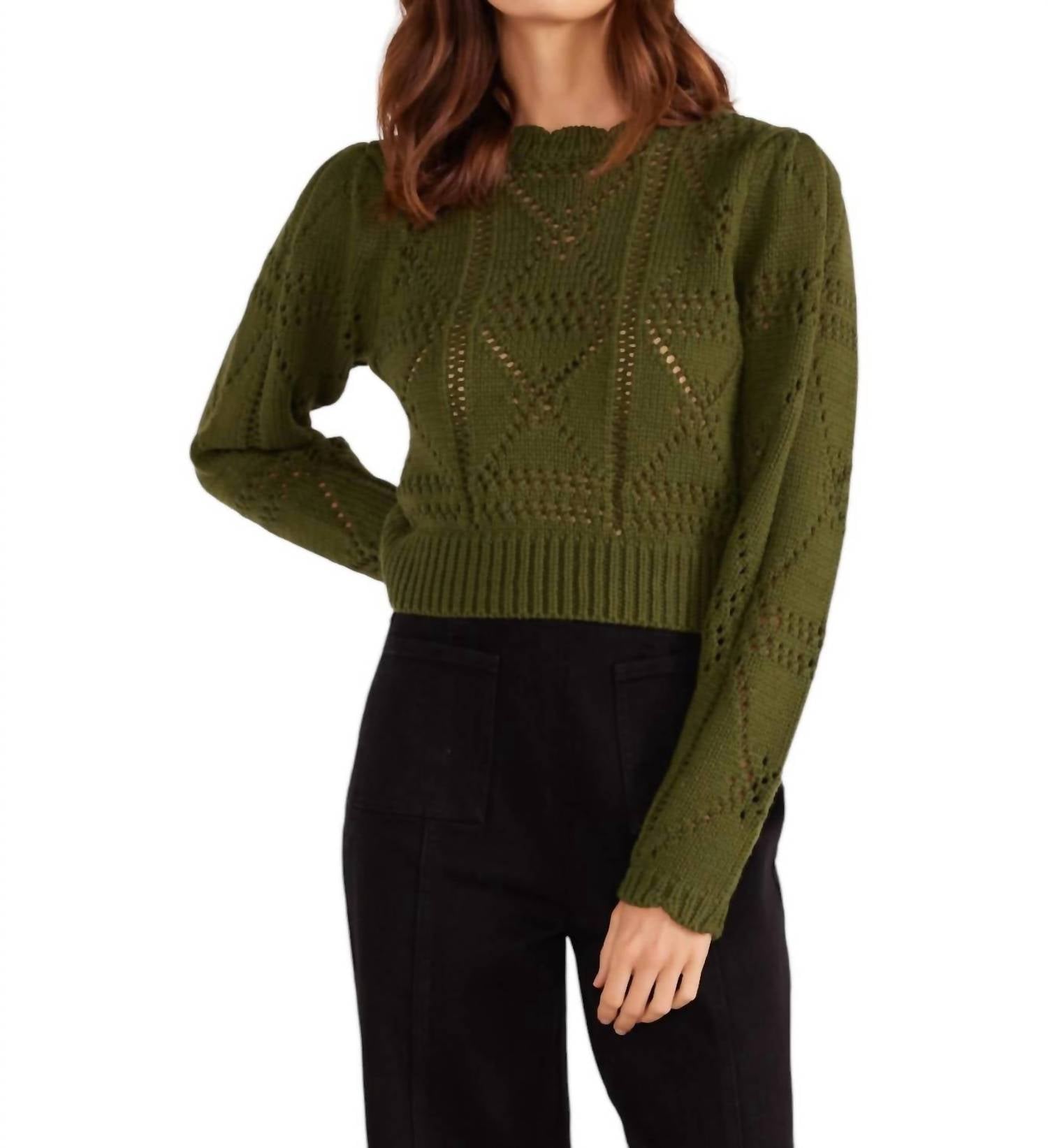 

Вязаный джемпер Sally Pontelle в цвете Forest Green MINKPINK
