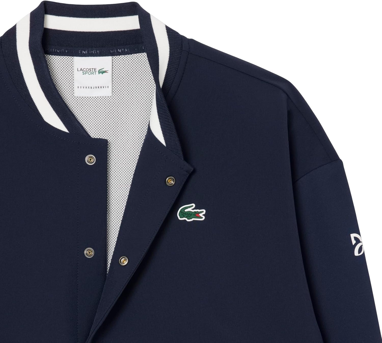 Куртка Lacoste Sport Tennis X Novak Djokovic для мужчин, Navy Blue/Flour — фото 2