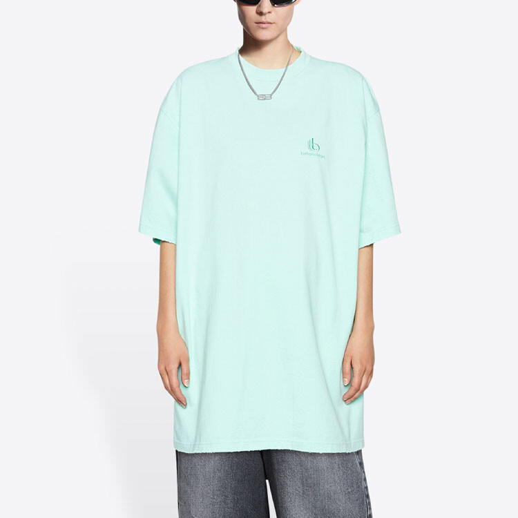 Футболка Double B Worn Out Balenciaga, мятно-зеленый — фото 4