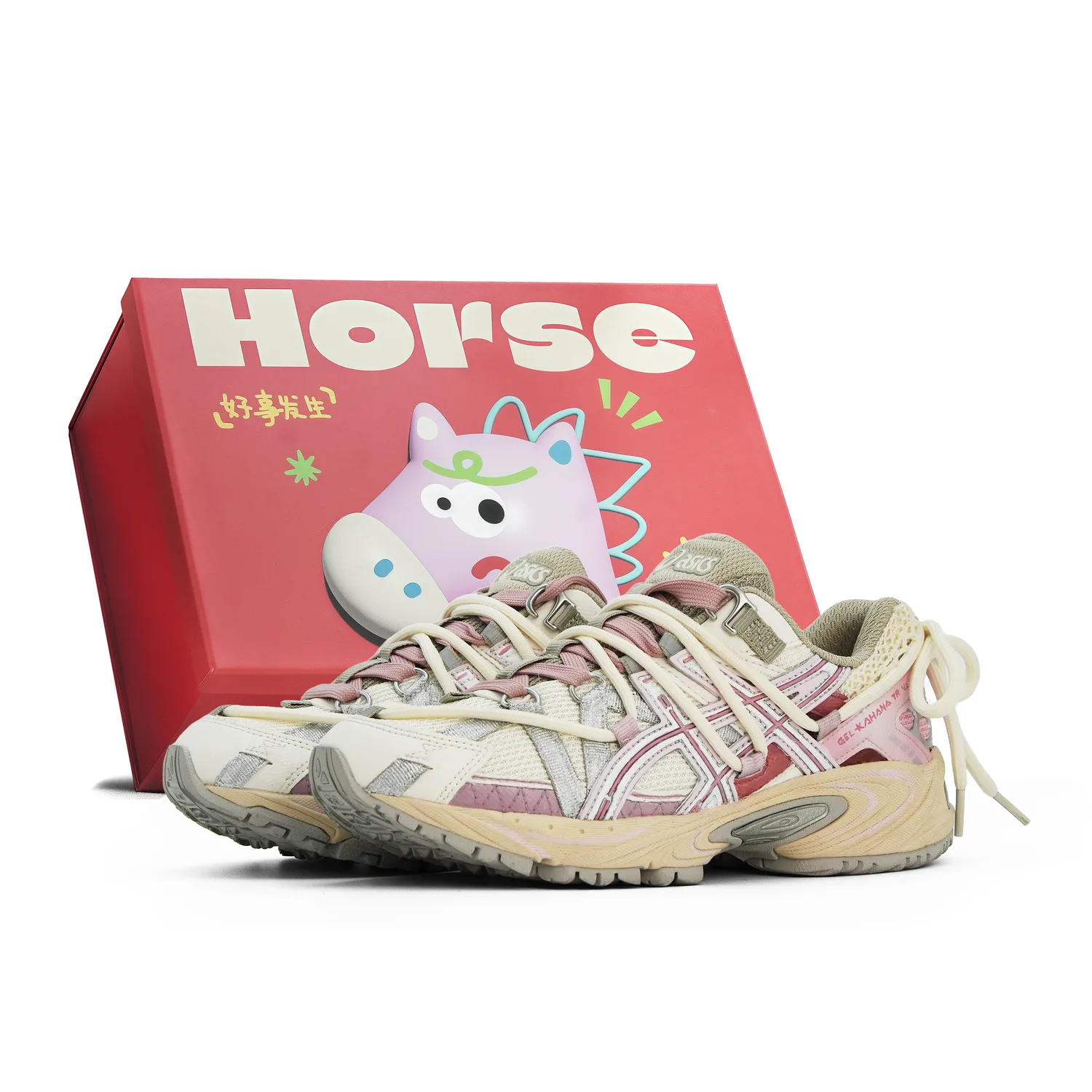 ASICS Gel Kahana TR V2 Love Journal Abrasion Resistant Breathable низкие повседневные кроссовки Unisex Pink