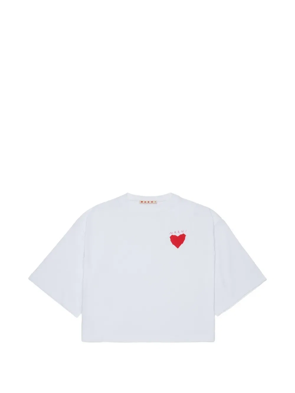 Футболка с принтом Marni Kids, белый