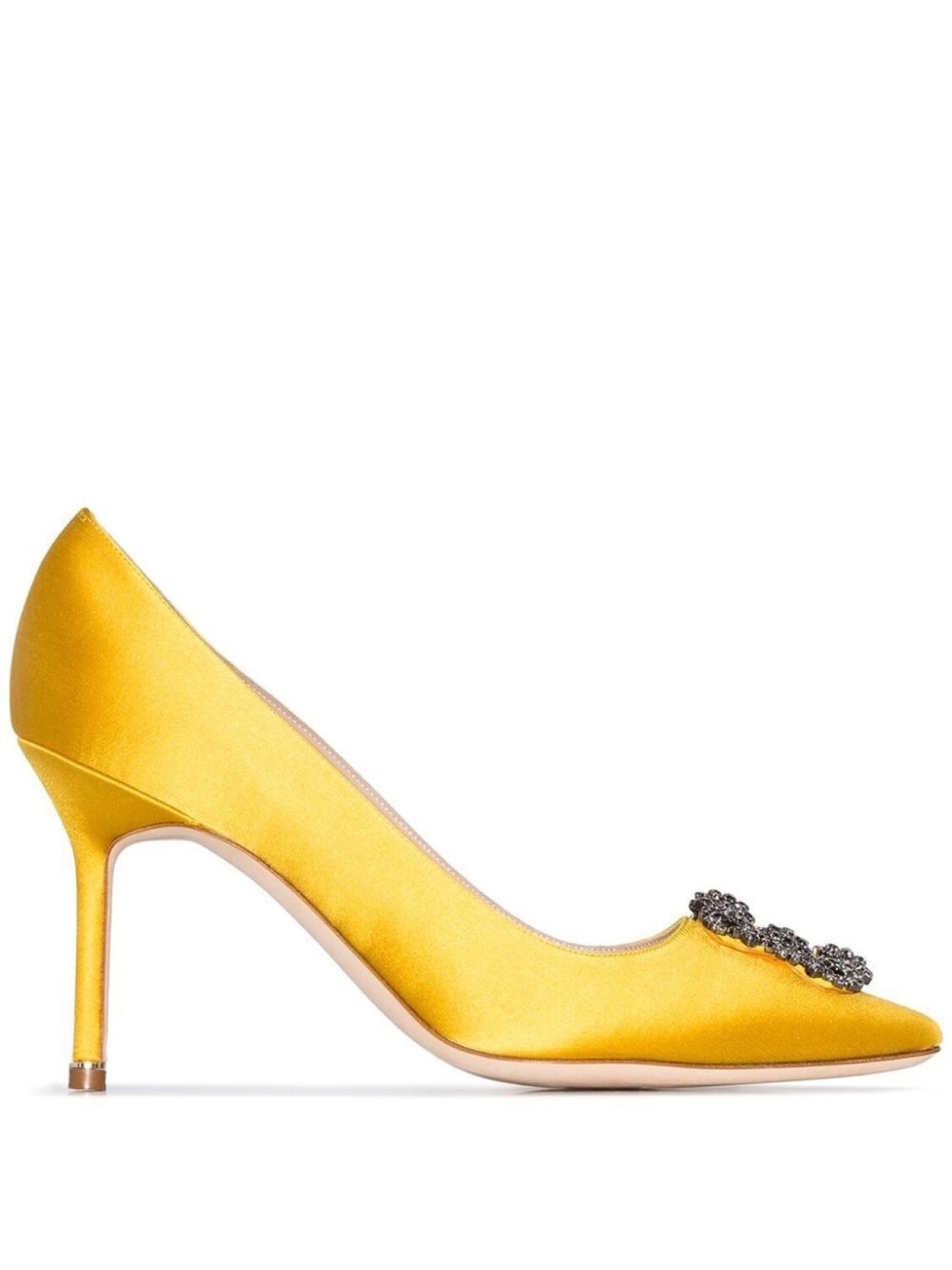 

Manolo Blahnik туфли-лодочки 'Hangisi 90' с пряжкой с кристаллами, желтый