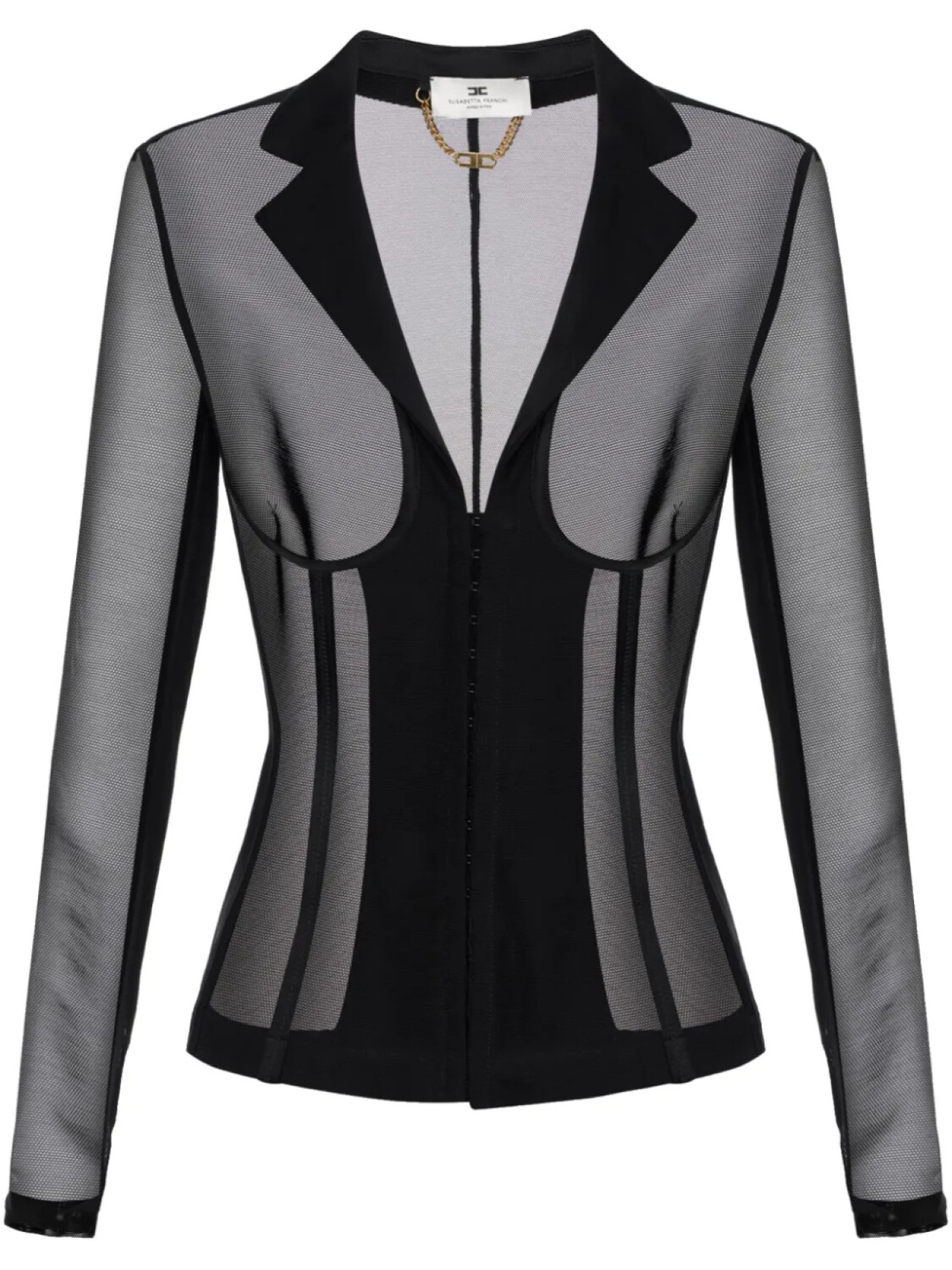 

Тюлевая куртка Elisabetta Franchi, черный