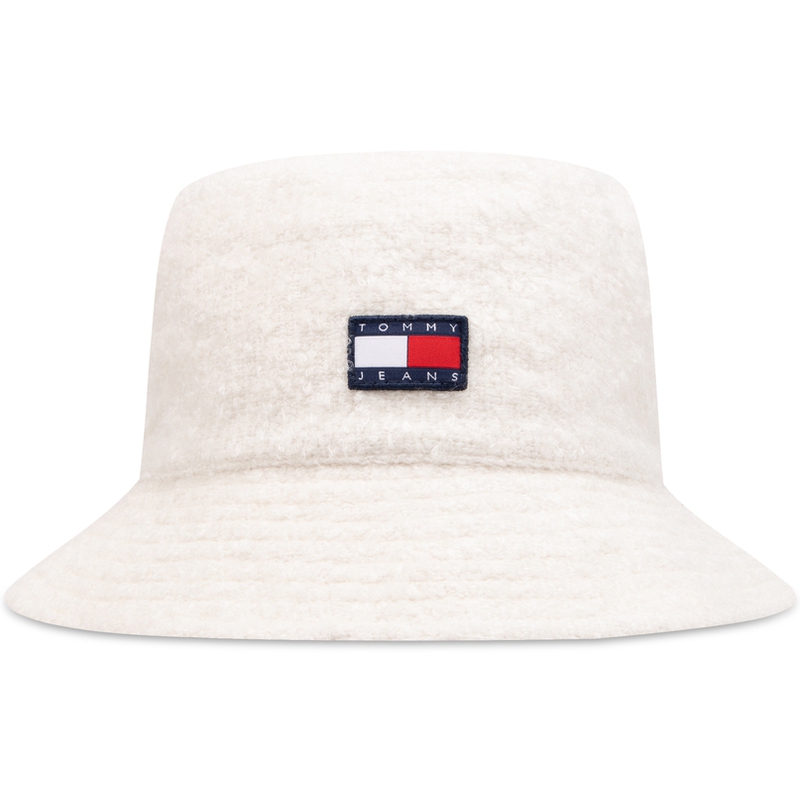 

Tommy Hilfiger Хлопковая акриловая шляпа-ведро женская экрю, Ecru YBL