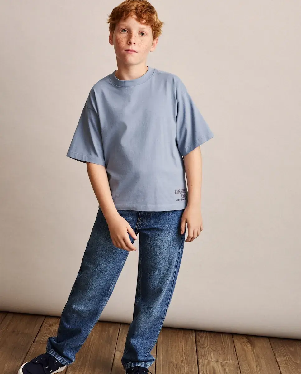 

Джинсы для мальчика свободного кроя Coconut El Corte Inglés, бледно-голубой