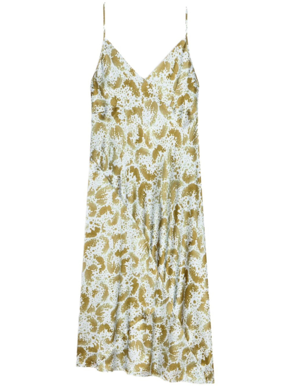 

DRIES VAN NOTEN шелковое платье-комбинация, зеленый
