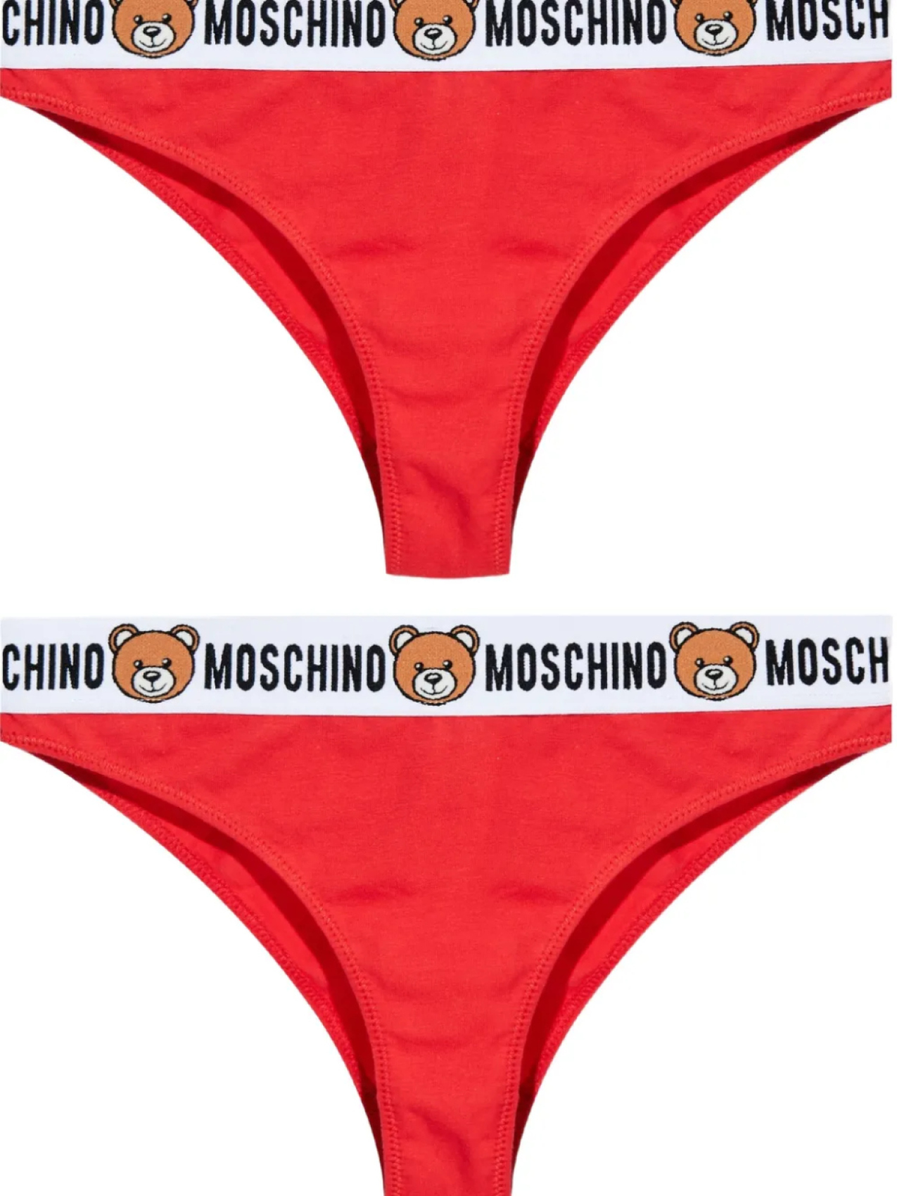 

Стринги с логотипом «Медведь» (упаковка из двух шт.) Moschino, красный
