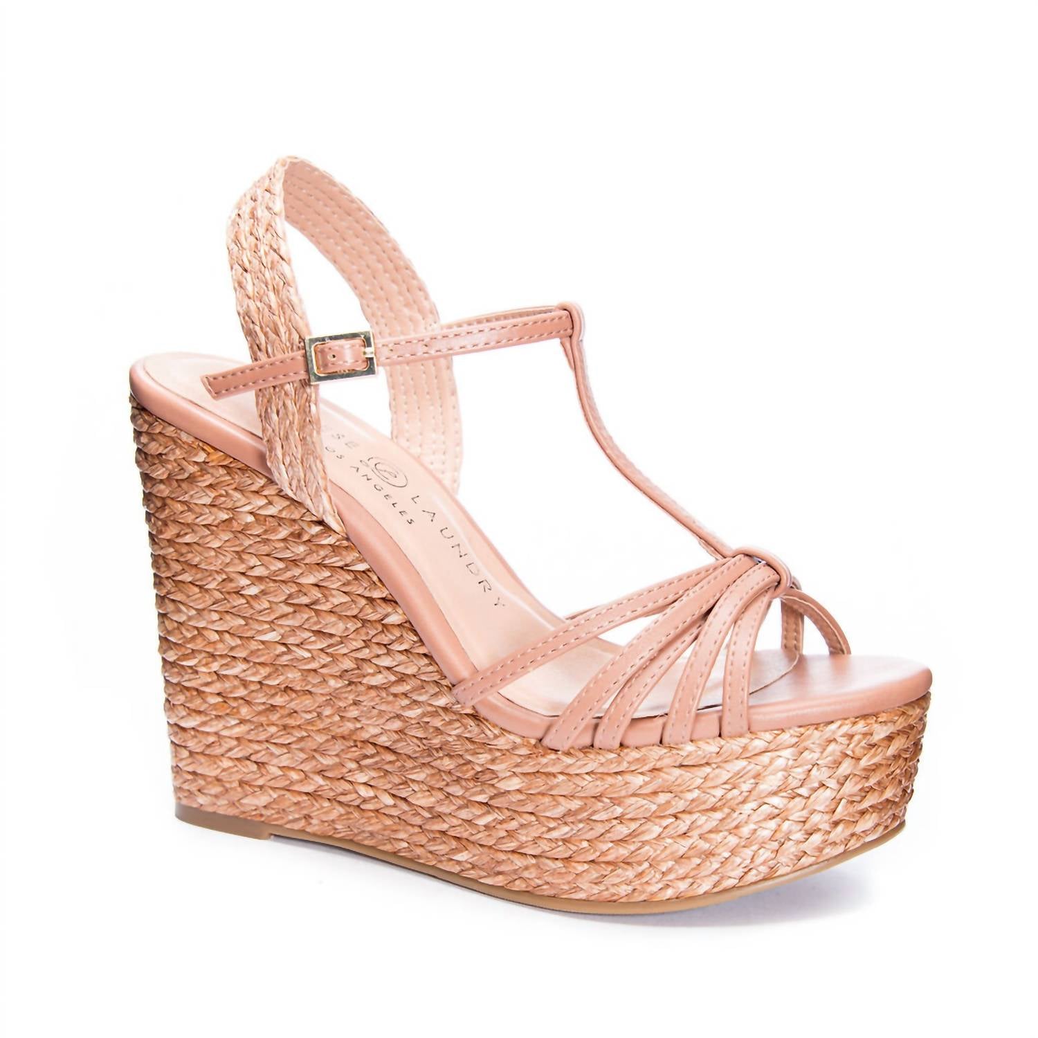 Плетеные босоножки-танкетка Weave Your Way в оттенке нюд CHINESE LAUNDRY, Nude