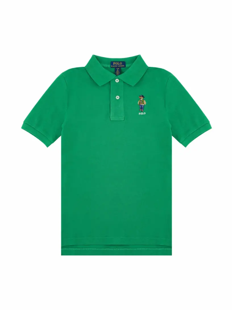

Хлопковое поло Polo Bear Ralph Lauren, зелёный